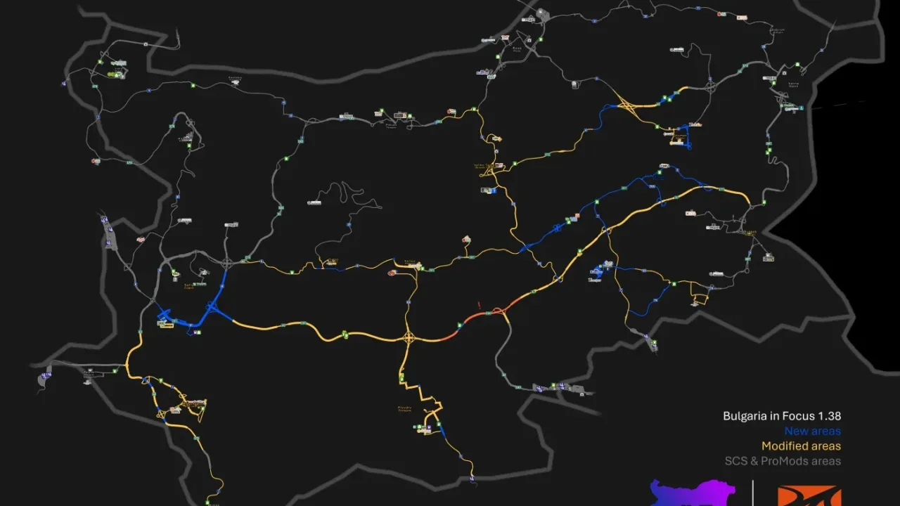 Bulgaria in Focus v1.38 in Euro Truck Simulator 2
