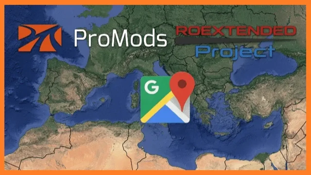 PM–RE–RM Satellite Map Background v1.1 in Euro Truck Simulator 2