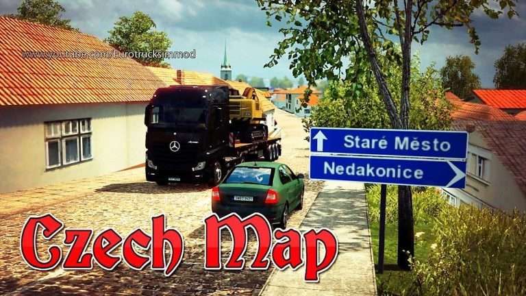 Czech Map in Real Scale. ETS2 Version 1.26