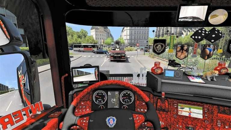 ETS2 (v1.31) – Scania RJL Tuning V8 Sound + Skin + Interior [Paris Rebuild]