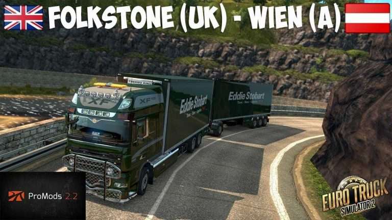 Euro Truck Simulator 2 Promods 2.25 | Folkstone (UK) – Wien (A) (Timelapse)