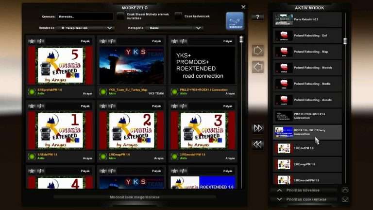 Euro Truck Simulator 2 Promods + other map kieg