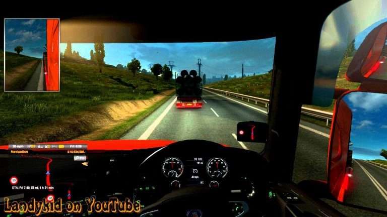 Euro Truck Simulator 2 driving around the UK