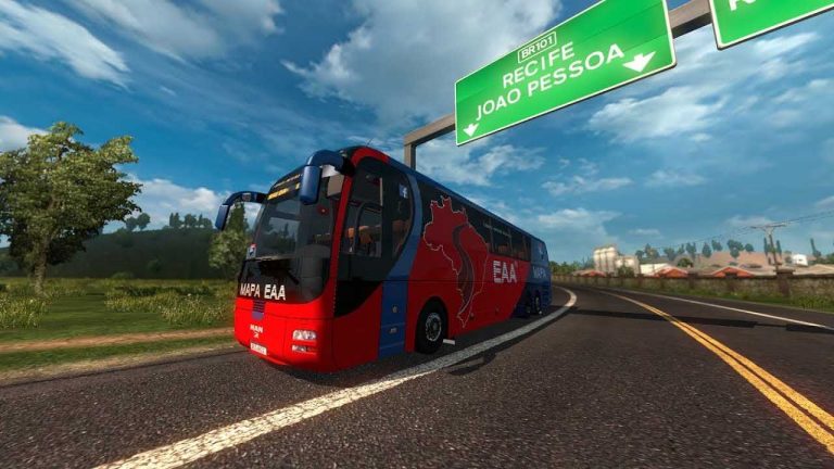 Live Euro Truck Simulator 2 EAA Map Bus [Sofer de autocar]