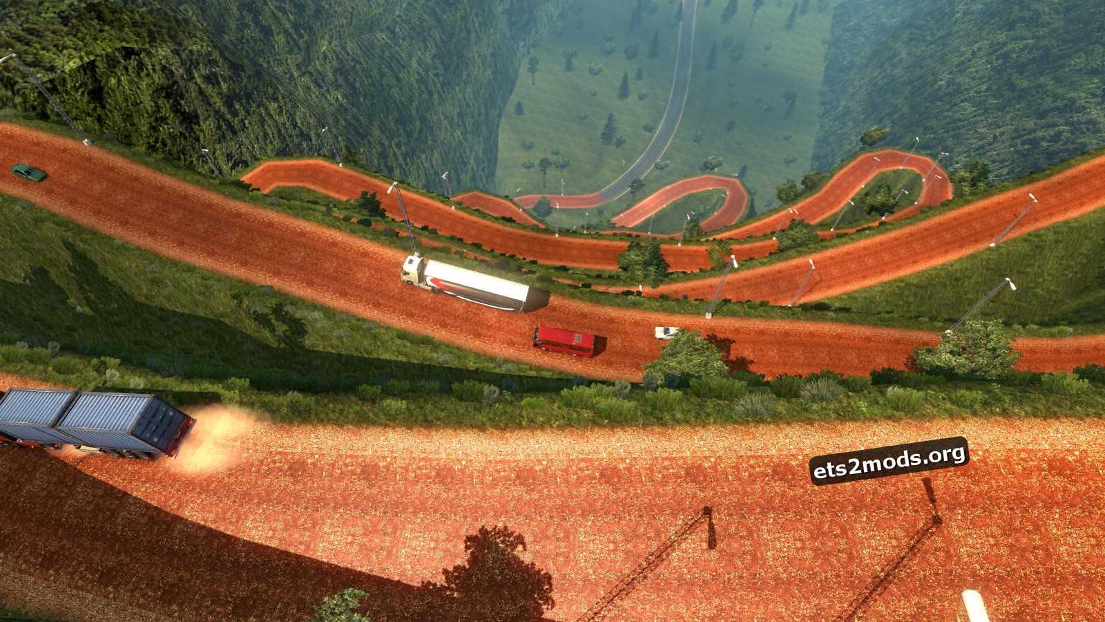 Euro Truck Simulator 2 (Dangerous Roads Map) ETS2 1.28x (+Download)