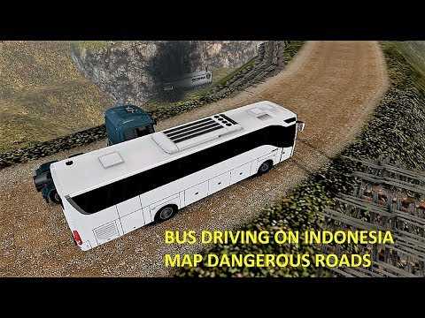 BUS DRIVING ON INDONESIA”S DANGEROUS OFF ROADS  EURO TRUCK SIMULATOR 2