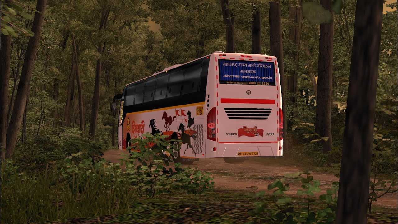 ShivShahi bus driving in the Woods | Euro truck Simulator 2 | Indian Volvo Bus mod