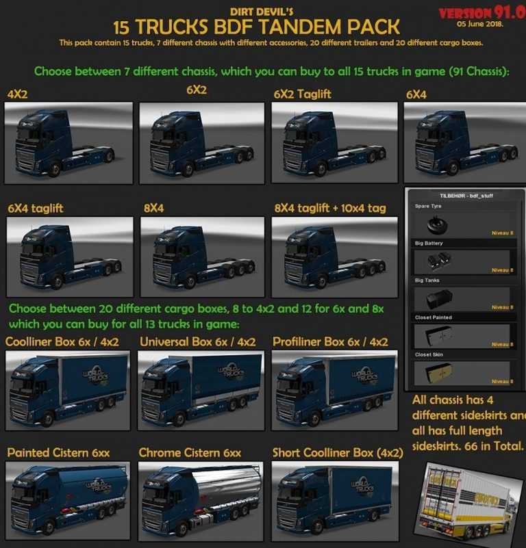 BDF Tandem Truck Pack v 99.0