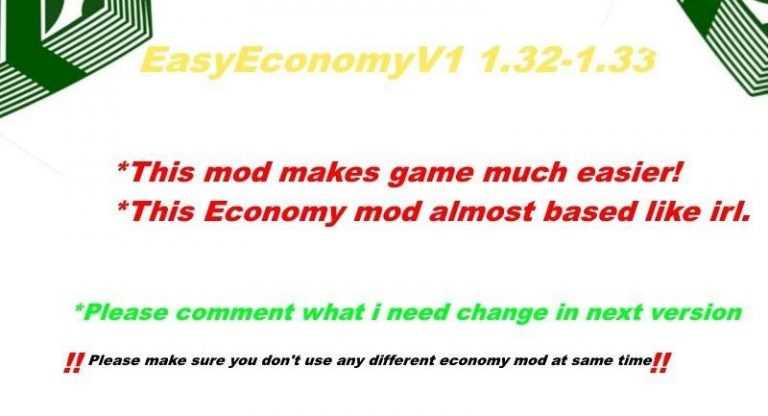 EASY ECONOMY MOD V1.0 [1.32-1.33] ETS2