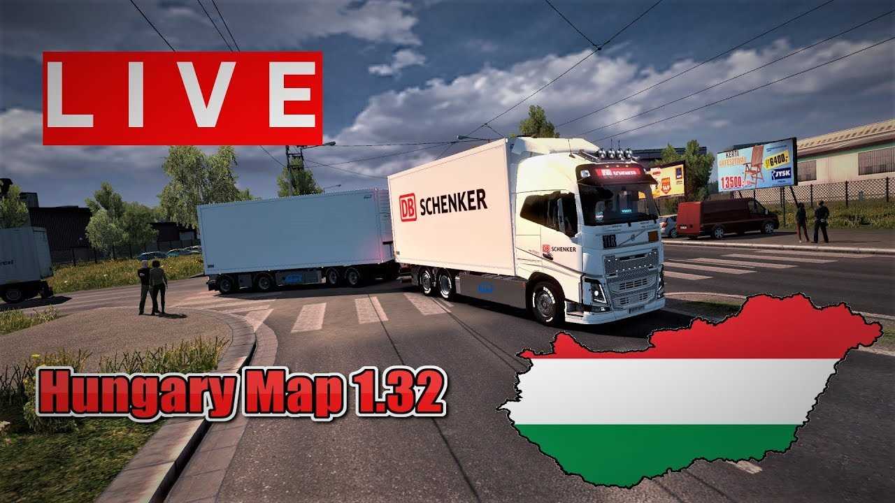 Live Hungary Map Euro Truck Simulator.2 V 1.32 Euro Truck Simulator