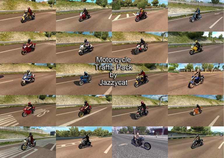 MOTORCYCLE TRAFFIC PACK BY JAZZYCAT V1.8 MOD