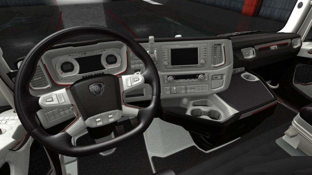 Black White Scania S R Interior V1 0 Mod Euro Truck