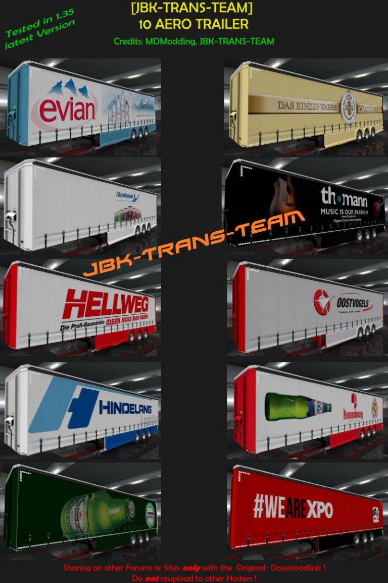 JBK 10 TRAILER AERO CURTAIN 1.35 ETS2