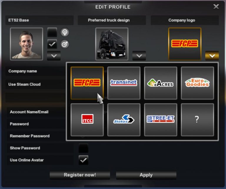 ORIGINAL SCS COMPANY PLAYER LOGO V1.0 ETS2
