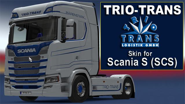 TRIOTRANS SKINS FOR SCANIA S AND SKO-SCHMITZ V1.0 ETS2