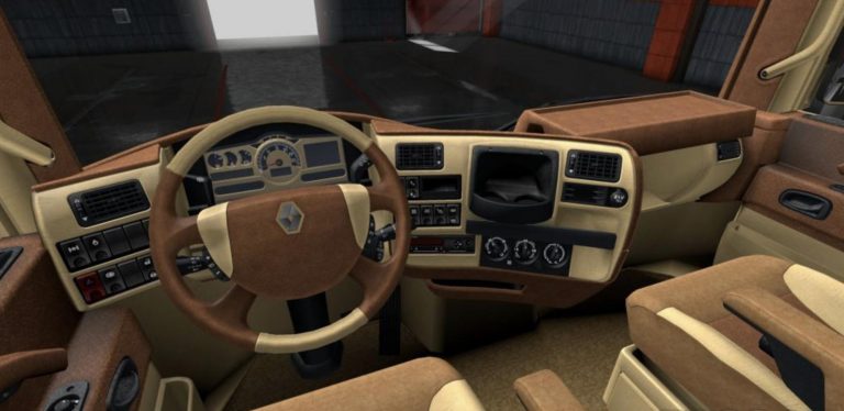 RENAULT MAGNUM LIGHT BROWN LEATHER INTERIOR 1.36.X MOD
