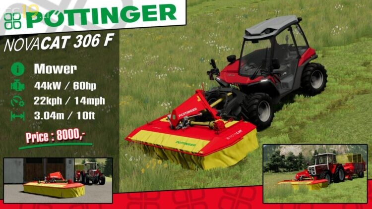 Poettinger Novacat 306 F v 1.0 – FS19 mods / Farming Simulator 19 mods