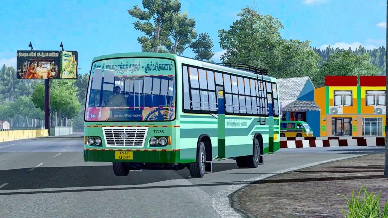 TNSTC v2 Tested on jawa Tamilnadu version map| Ets2 gameplay