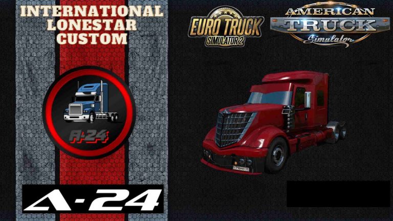обзор на мод International Lonestar Custom для ETS 2 и ATS (1.38.x)