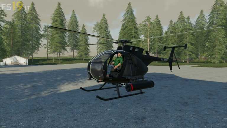 MH6 Little Bird Helicopter v 1.0 – FS19 mods / Farming Simulator 19 mods