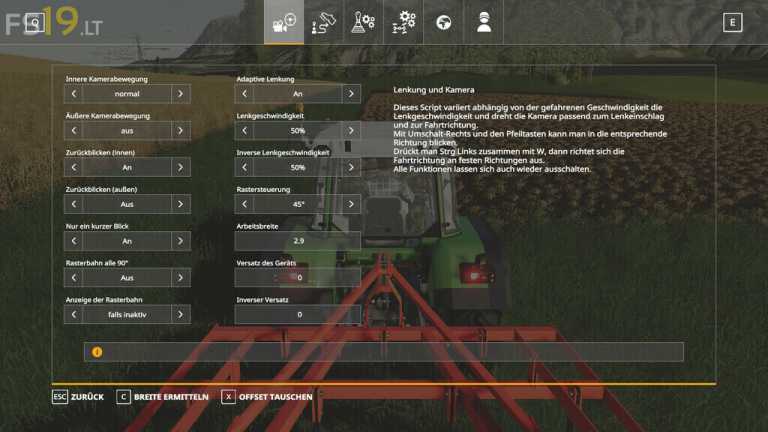 Vehicle Control Addon v 1.2 – FS19 mods / Farming Simulator 19 mods