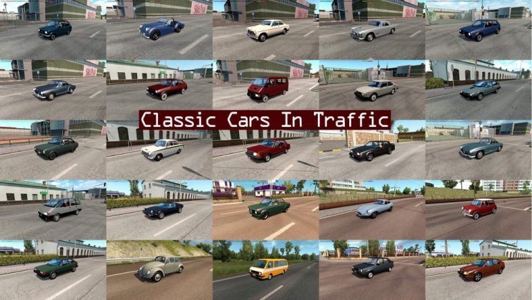 Classic Cars Traffic Pack by TrafficManiac v7.4 ETS2
