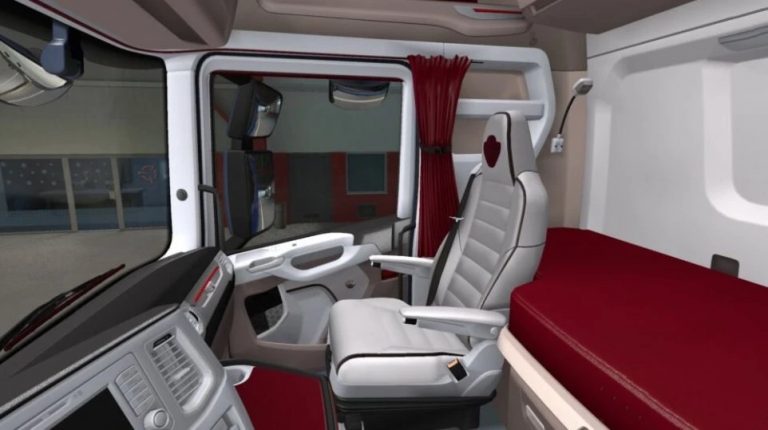 Scania R & S White – Red Interior 1.41.x ETS2