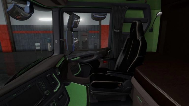 Scania S & R Black – Green Interior 1.41.x ETS2