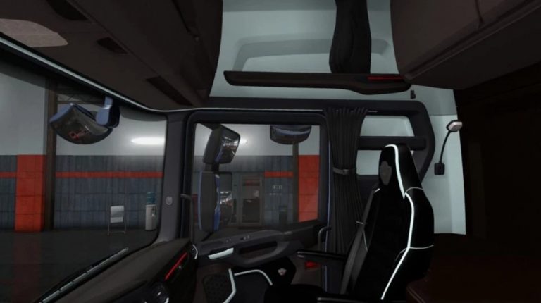 Scania S & R Black – White Interior 1.41.x ETS2