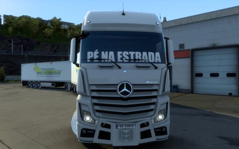 STICKER GLASS FOR ALL TRUCKS PÉ NA ESTRADA 1.41 ETS2