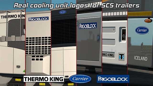Real Cooling Unit Logos for SCS Trailers 1.43 ETS2