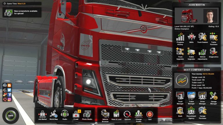 Full Save Game All DLC 1.46 ETS2
