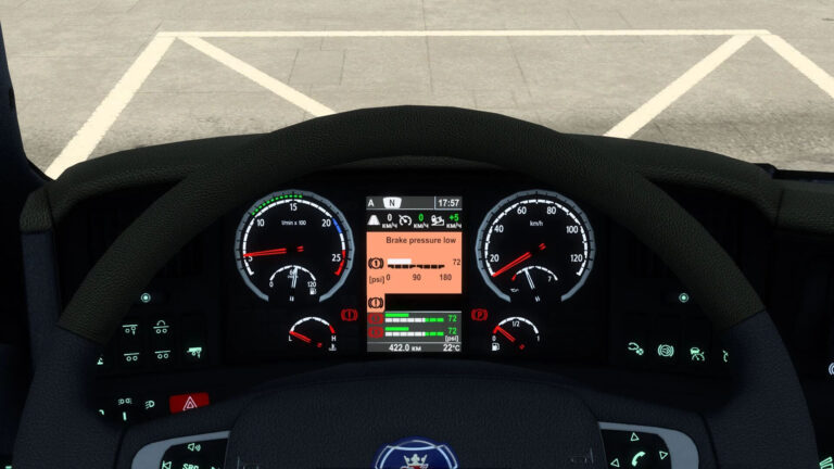 Scania R 2009 & Streamline Enhanced Dashboard v1.3 for ETS2