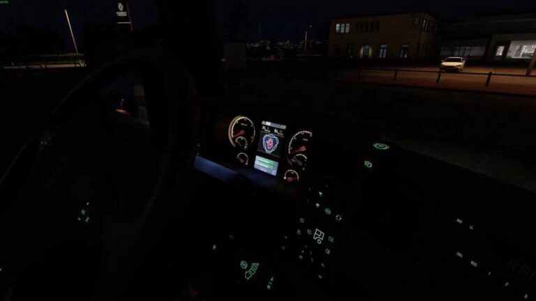 JuuseTV Dashboard Lights & Blue/White Interior Lighting v1.0 for ETS2