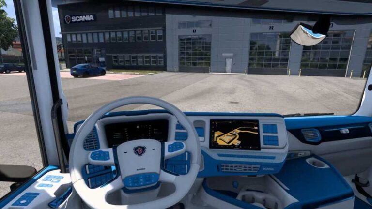 Insanux S16 Super Interior: White/Blue & Orange/Black 1.57 for ETS2