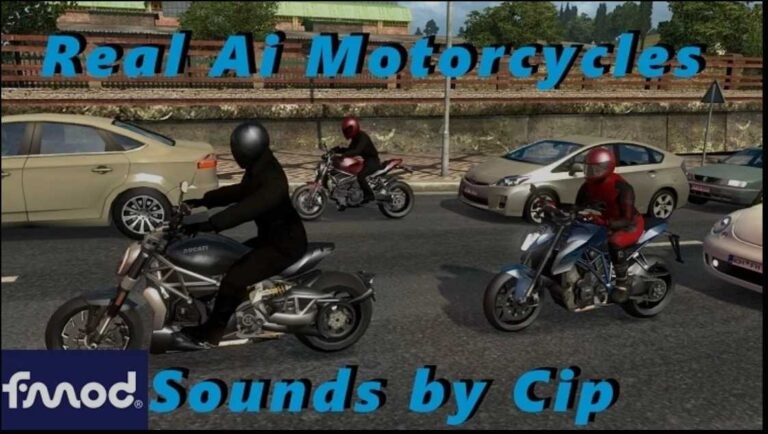 Real AI Motorcycle Sounds v6.5.13 for ETS2 1.57x
