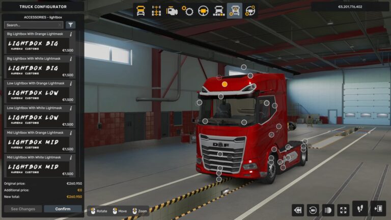 Lightbox for DAF 2021 XF, XG & XG+v1.58 ETS2
