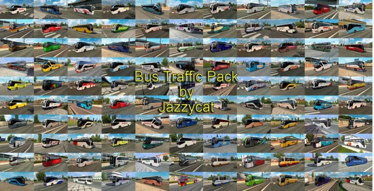Bus Traffic Pack by Jazzycat v18.1.10 ETS2