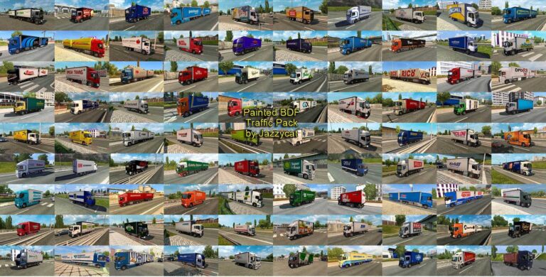 Painted BDF Traffic Pack by Jazzycat v15.6.11 ETS2