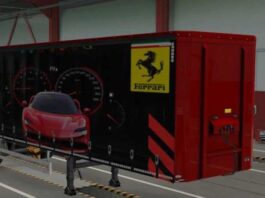 Ferrari Trailer Skin v1.0 ETS2